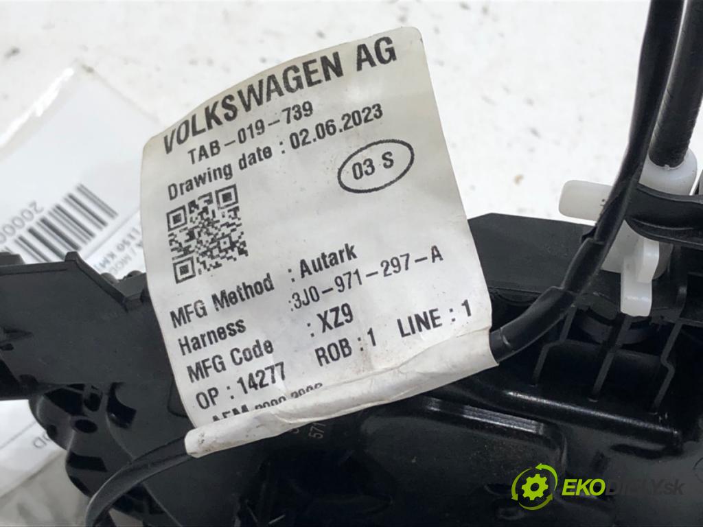 SKODA SUPERB IV Kombi (NZ5) 2023 -    2.0 TDI 110 kW [150 KM] olej napędowy 2023 -  zámok dveře levý přední část 571837015