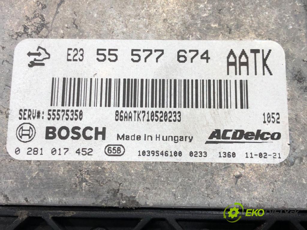OPEL ASTRA J Sports Tourer (P10) 2010 - 2015    2.0 CDTI (35) 118 kW [160 KM] olej napędowy 2010 - 2015  riadiaca jednotka Motor 55575350 (Riadiace jednotky)