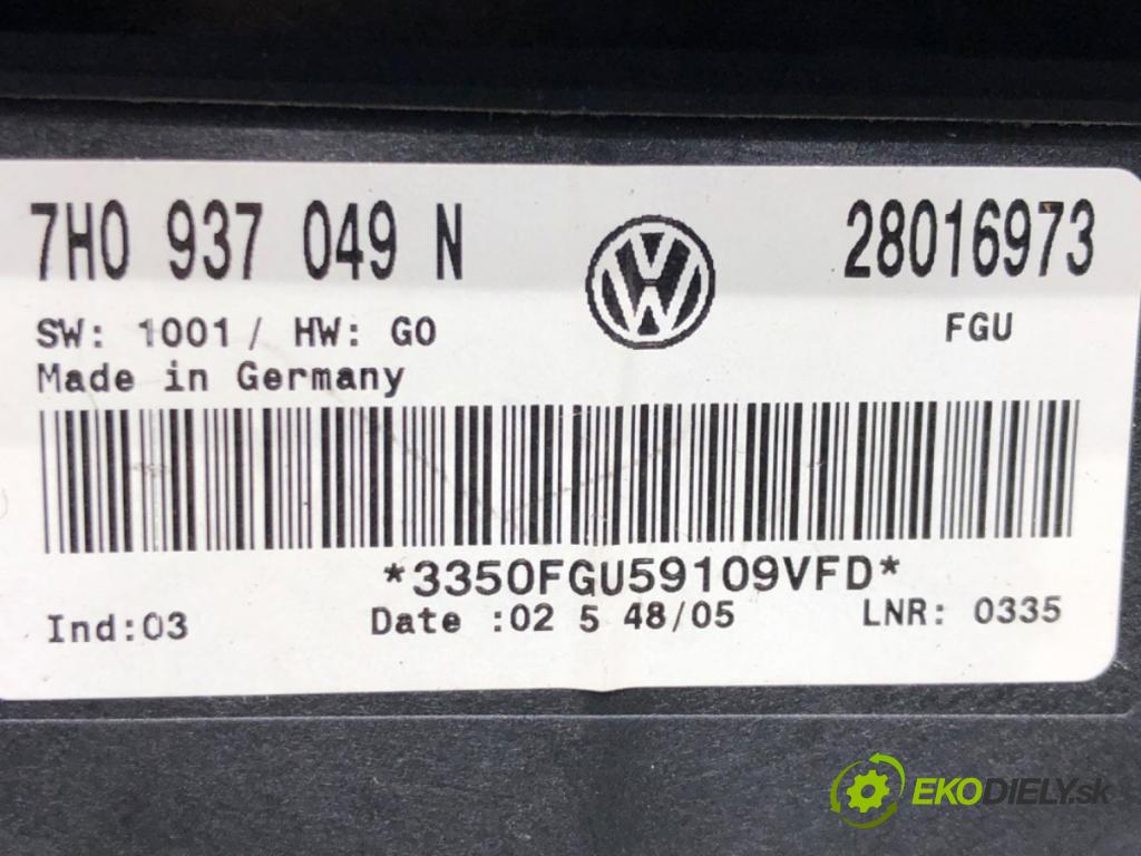 VW TRANSPORTER V Autobus (7HB, 7HJ, 7EB, 7EJ) 2003 - 2015    1.9 TDI 77 kW [105 KM] olej napędowy 2003 - 2009  Modul komfortu 7H0937049N (Moduly komfortu)