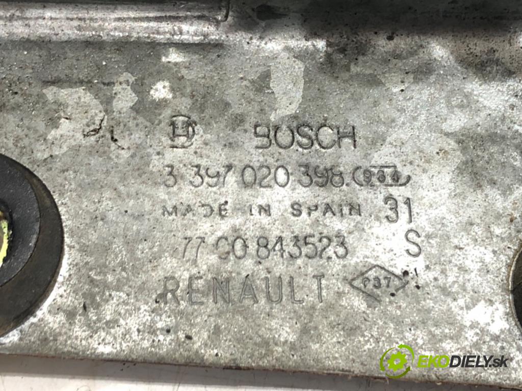 RENAULT SCÉNIC I nadwozie wielkoprzestrzenne (MPV) (JA0/1_, FA0_) 1999 - 2010    1.9 dCi RX4 75 kW [102 KM] olej napędowy 2000 - 2003  Mechanizmus stieračov predný 7700843523 (Motorčeky stieračov predné)