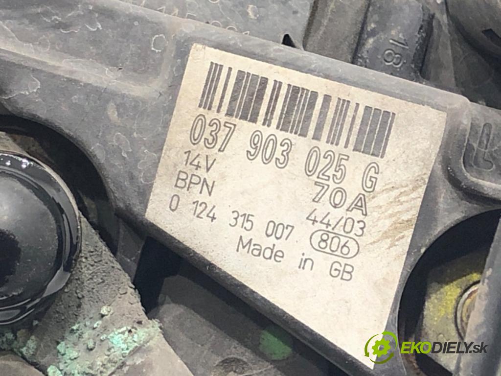 SEAT IBIZA III (6L1) 2002 - 2009    1.4 16V 55 kW [75 KM] benzyna 2002 - 2007  Alternátor 037903025G (Alternátory)