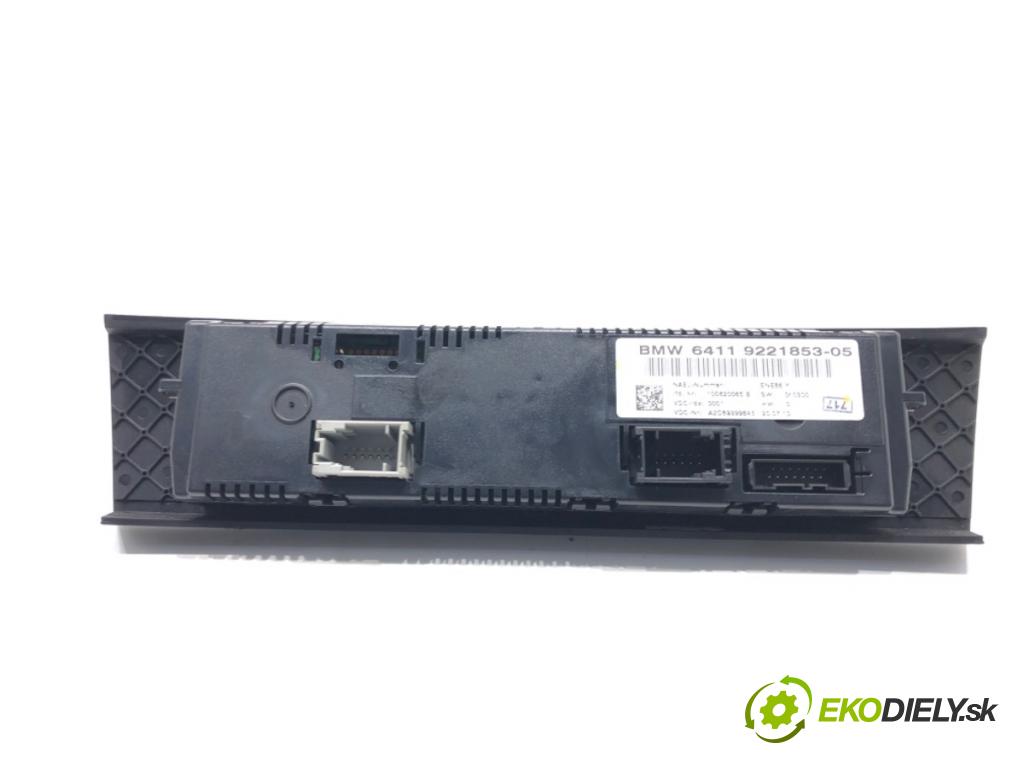 BMW 3 (E90) 2004 - 2012    318 d 105 kW [143 KM] olej napędowy 2007 - 2011  Panel ovládania kúrenia 9221853 (Prepínače, spínače, tlačidlá a ovládače kúrenia)