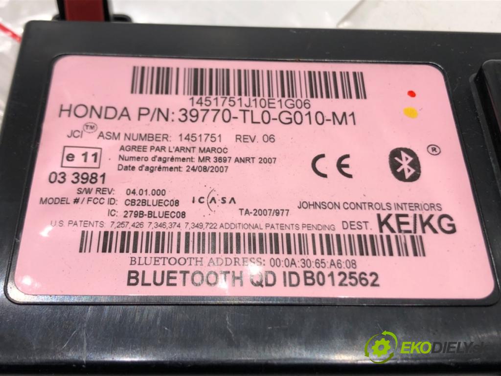HONDA ACCORD VIII (CP) 2007 - 2022    2.4 (CP2) 150 kW [204 KM] benzyna 2008 - 2022  Modul BLUETOOTH 39770-TLO-G010-M1 (Ostatné)