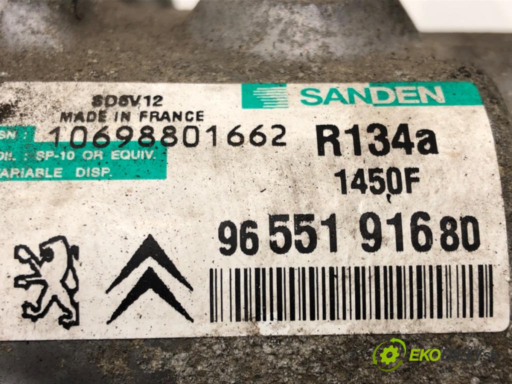 CITROEN C2 (JM_) 2003 - 2017    1.1 44 kW [60 KM] benzyna 2003 - 2012  Kompresor klimatizácie 9655191680 (Kompresory klimatizácie)