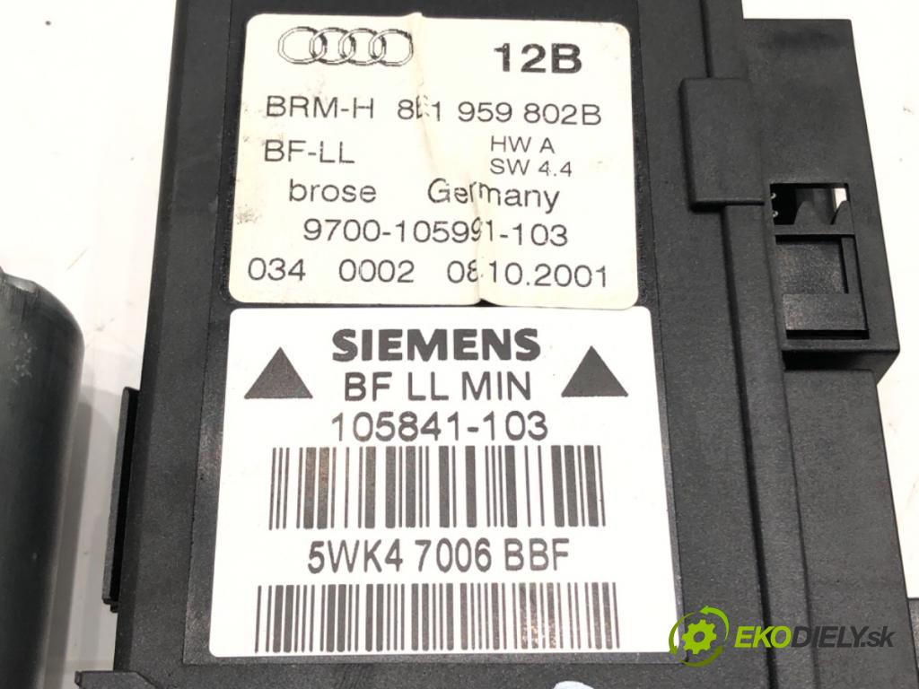 AUDI A4 B6 (8E2) 2000 - 2005    2.0 96 kW [130 KM] benzyna 2000 - 2004  motor sťahovaní okna pravý přední část 8E1959802B
