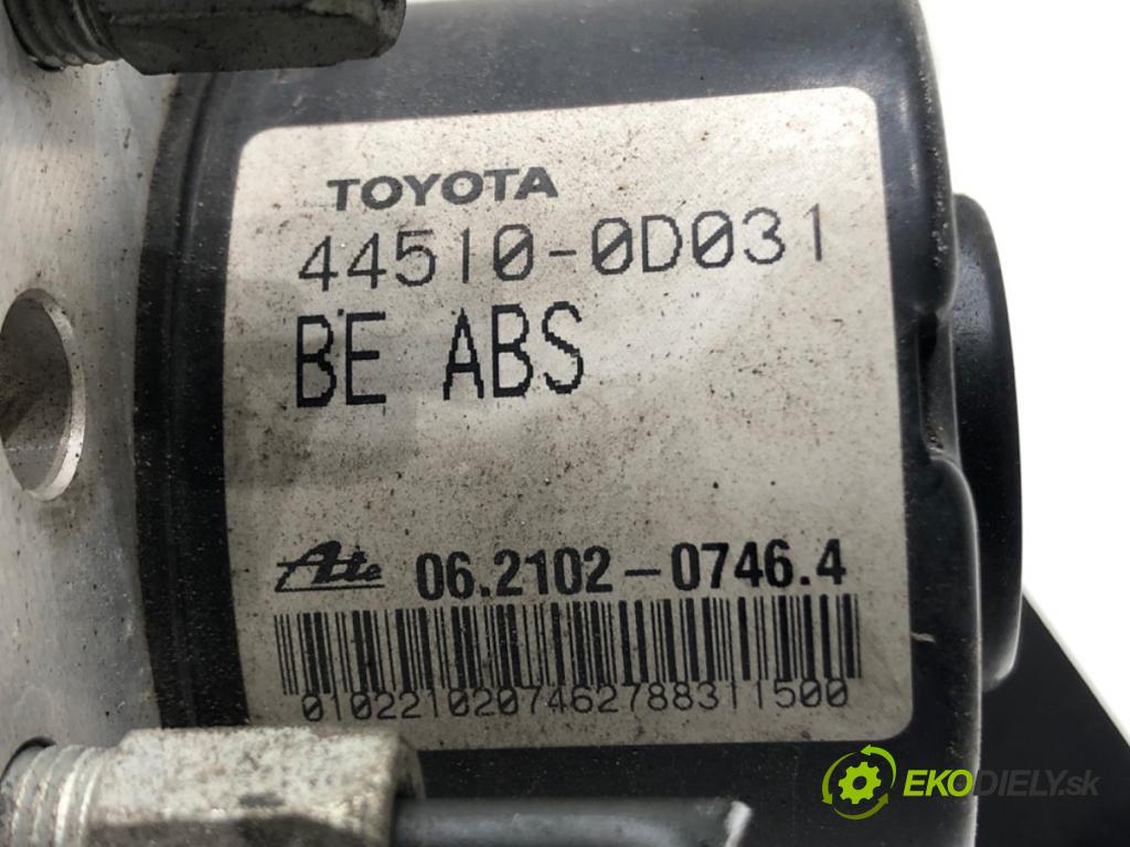 TOYOTA YARIS (_P9_) 2005 - 2014    1.3 VVT-i (SCP90_) 64 kW [87 KM] benzyna 2005 - 2010  Pumpa ABS 89541-0D040 (Pumpy ABS)
