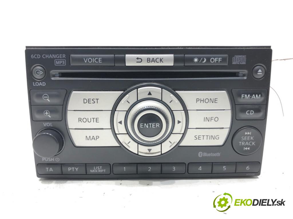 NISSAN QASHQAI / QASHQAI +2 I (J10, NJ10, JJ10E) 2006 - 2014    2.0 104 kW [141 KM] benzyna 2007 - 2013  RADIO 28185JG44A (Audio zariadenia)