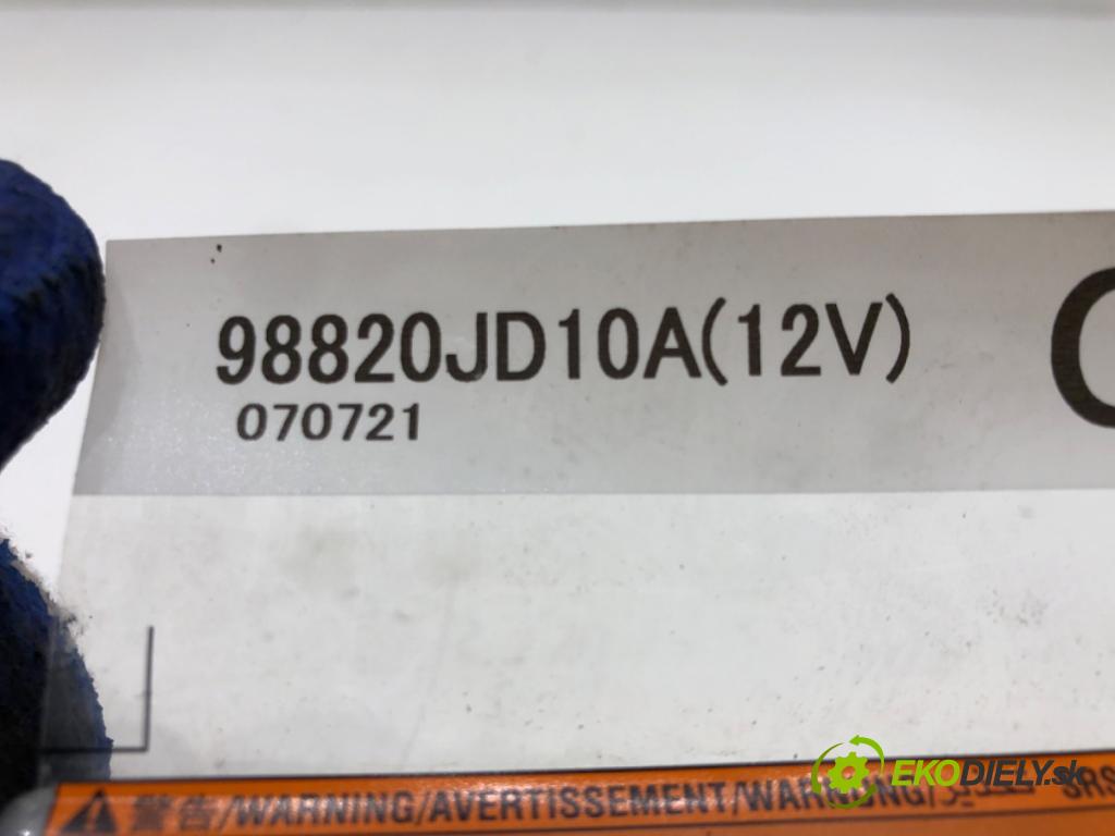 NISSAN QASHQAI / QASHQAI +2 I (J10, NJ10, JJ10E) 2006 - 2014    2.0 104 kW [141 KM] benzyna 2007 - 2013  senzor airbag 98820JD10A (Snímače)