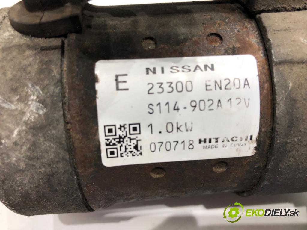 NISSAN QASHQAI / QASHQAI +2 I (J10, NJ10, JJ10E) 2006 - 2014    2.0 104 kW [141 KM] benzyna 2007 - 2013  Štartér 23300-EN20A (Štartéry)