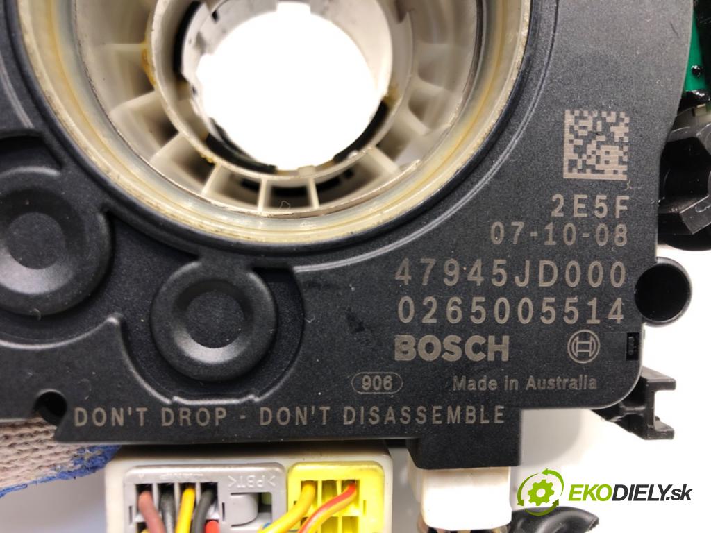 NISSAN QASHQAI / QASHQAI +2 I (J10, NJ10, JJ10E) 2006 - 2014    2.0 104 kW [141 KM] benzyna 2007 - 2013  Prepínač kombinovaný 25560-JD003 (Prepínače, spínače, tlačidlá a ovládače kúrenia)