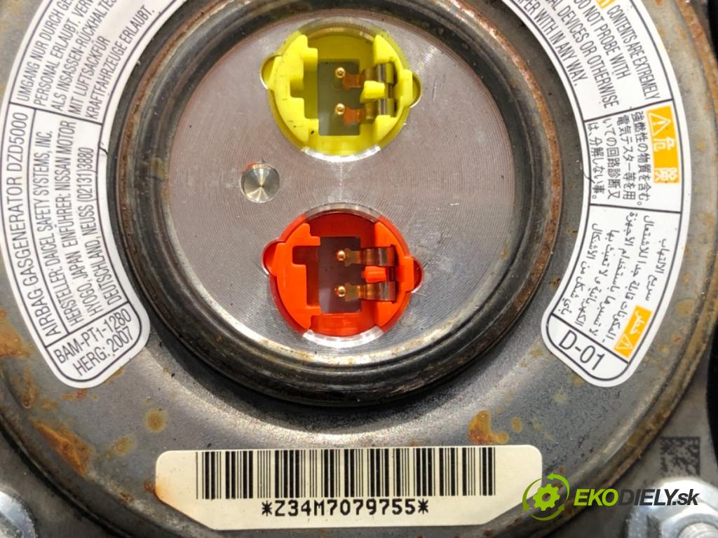 NISSAN QASHQAI / QASHQAI +2 I (J10, NJ10, JJ10E) 2006 - 2014    2.0 104 kW [141 KM] benzyna 2007 - 2013  AirBag volantu 98510-JD15C (Airbagy)