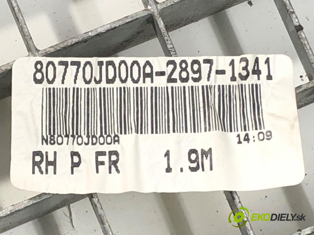 NISSAN QASHQAI / QASHQAI +2 I (J10, NJ10, JJ10E) 2006 - 2014    2.0 104 kW [141 KM] benzyna 2007 - 2013  mechanismus okna pravý přední část 80770JD00A