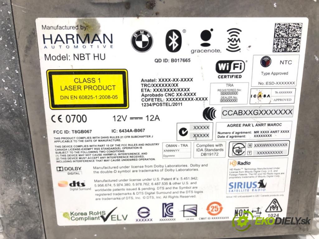 BMW 3 Gran Turismo (F34) 2012 - 2022    320 i 135 kW [184 KM] benzyna 2013 - 2016  RADIO 9318750 (Audio zariadenia)