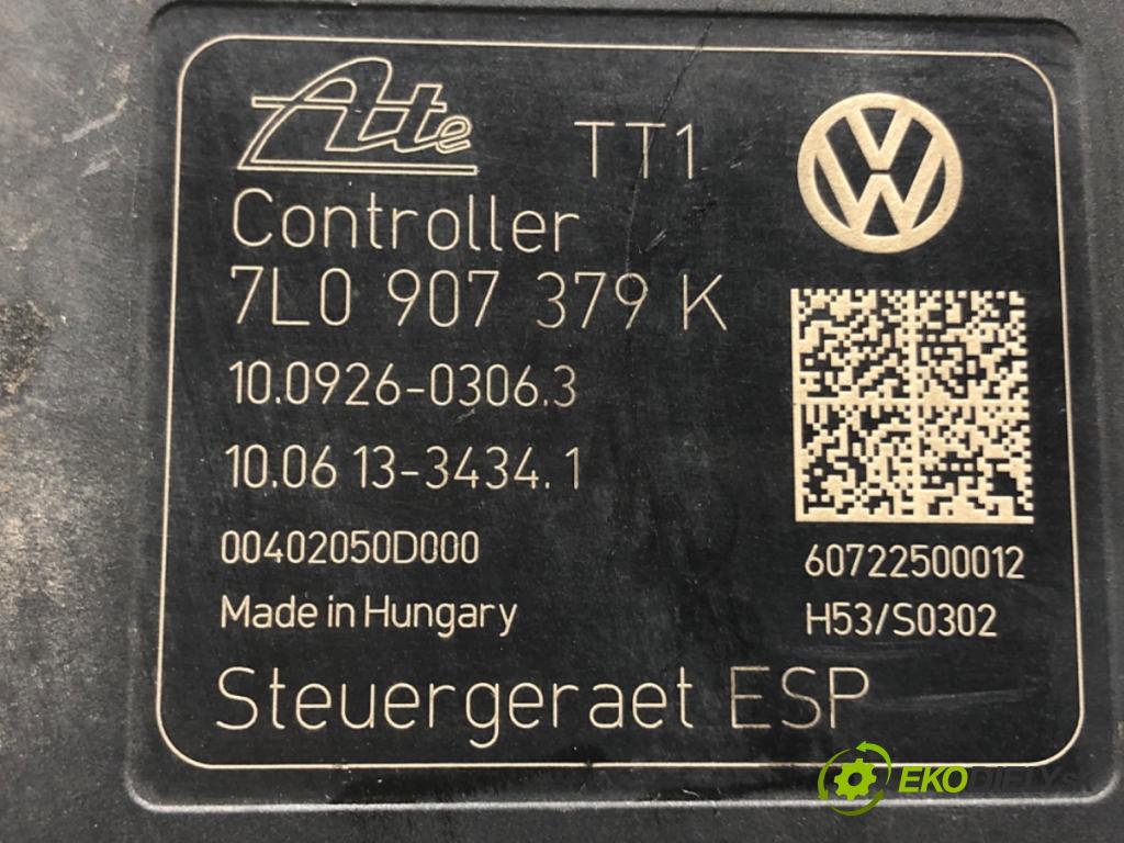 VW TOUAREG (7LA, 7L6, 7L7) 2002 - 2013    3.0 TDI 155 kW [211 KM] olej napędowy 2006 - 2010  Pumpa ABS 7L0907379K (Pumpy ABS)