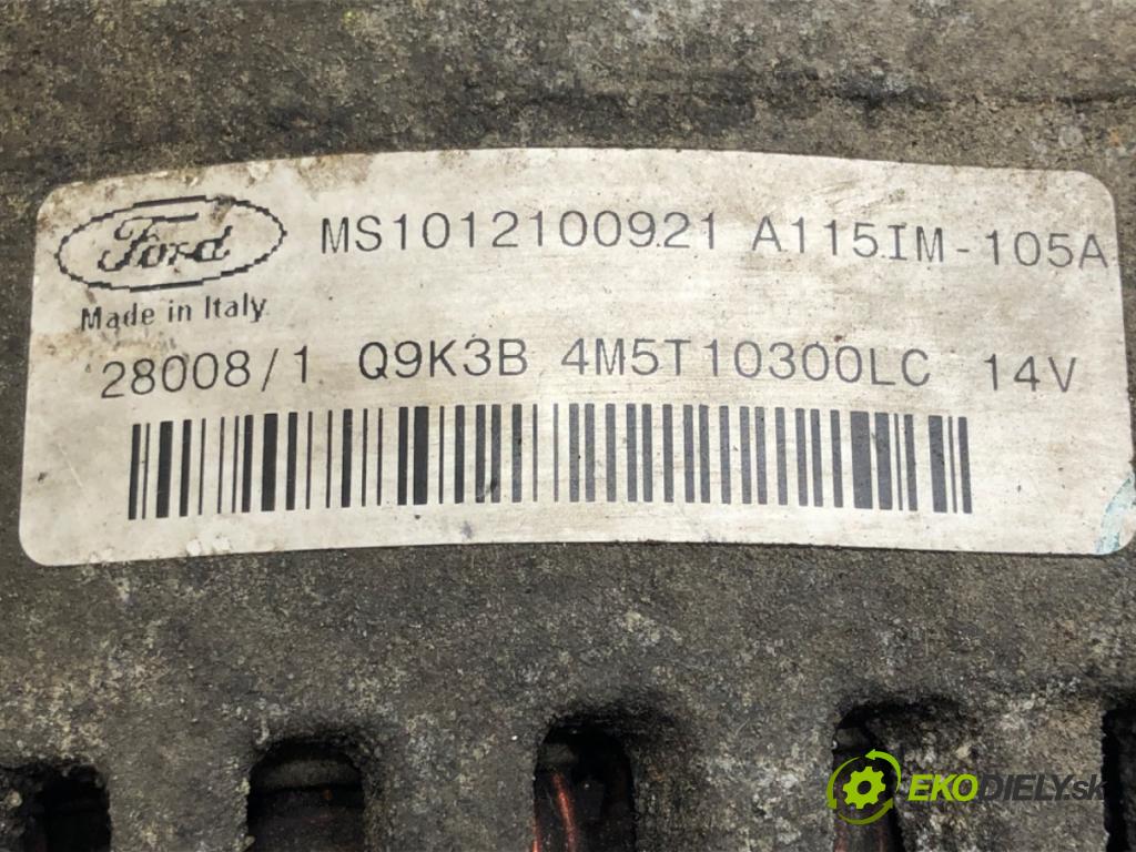 FORD FOCUS II Turnier (DA_, FFS, DS) 2004 - 2012    1.8 TDCi 85 kW [115 KM] olej napędowy 2004 - 2012  Alternátor Q9K3B-4M5T-10300LC (Alternátory)