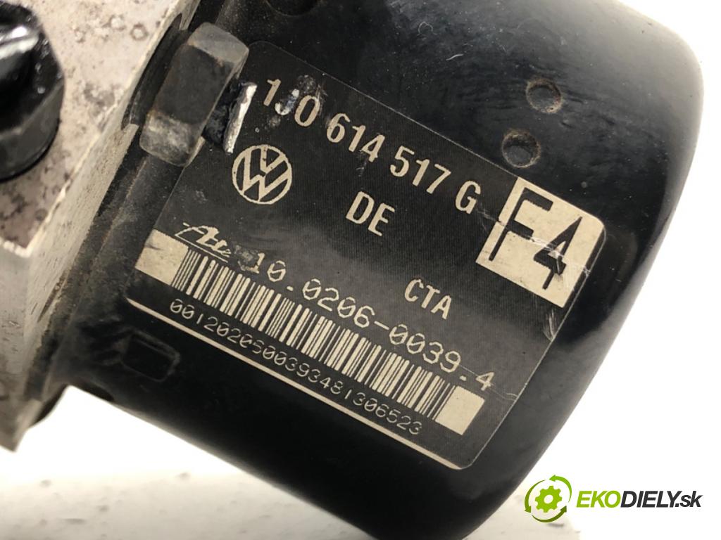 VW GOLF IV (1J1) 1997 - 2008    1.4 16V 55 kW [75 KM] benzyna 1997 - 2004  Pumpa ABS 1C0907379G 1J0614517G (Pumpy ABS)