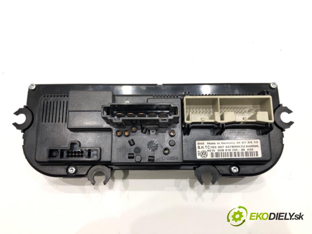 VW TRANSPORTER V Autobus (7HB, 7HJ, 7EB, 7EJ) 2003 - 2015    2.0 TDI 84 kW [114 KM] olej napędowy 2011 - 2015  Panel ovládania kúrenia 7E5907047BN (Prepínače, spínače, tlačidlá a ovládače kúrenia)