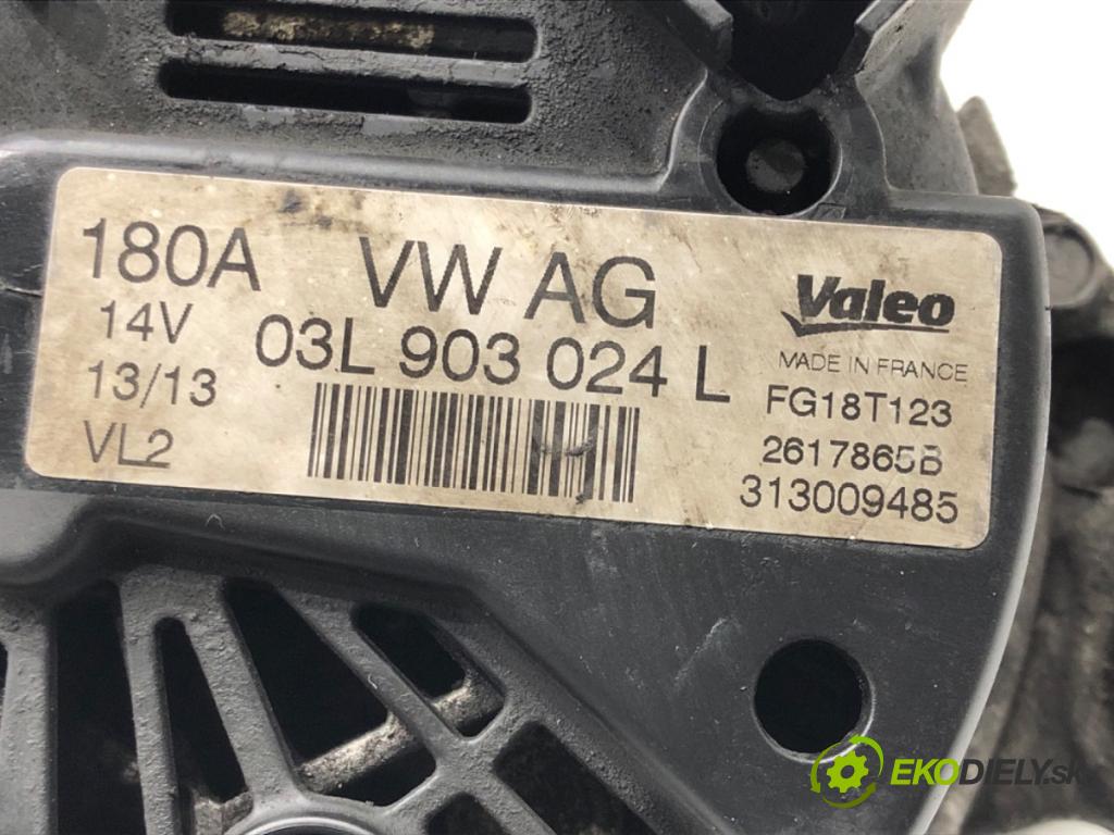 VW TRANSPORTER V Autobus (7HB, 7HJ, 7EB, 7EJ) 2003 - 2015    2.0 TDI 84 kW [114 KM] olej napędowy 2011 - 2015  Alternátor 03L903024L (Alternátory)