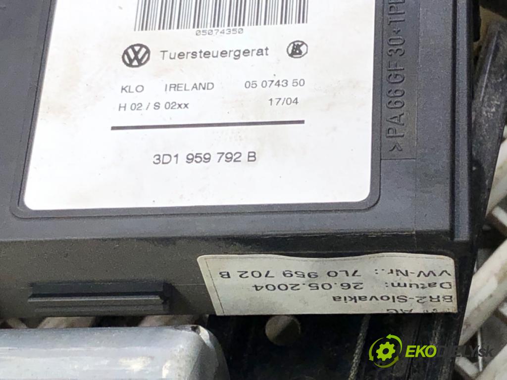 VW TOUAREG (7LA, 7L6, 7L7) 2002 - 2013    5.0 V10 TDI 230 kW [313 KM] olej napędowy 2002 - 2010  mechanismus okna pravý přední část 3D1959792B