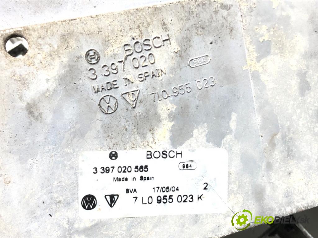 VW TOUAREG (7LA, 7L6, 7L7) 2002 - 2013    5.0 V10 TDI 230 kW [313 KM] olej napędowy 2002 - 2010  Mechanizmus stieračov predný 3397020565 (Motorčeky stieračov predné)