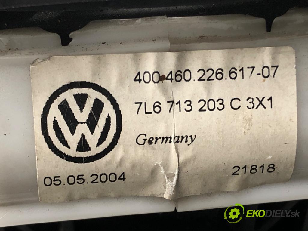 VW TOUAREG (7LA, 7L6, 7L7) 2002 - 2013    5.0 V10 TDI 230 kW [313 KM] olej napędowy 2002 - 2010  Kulisa 7L6713203C (Rýchlostné páky / kulisy)