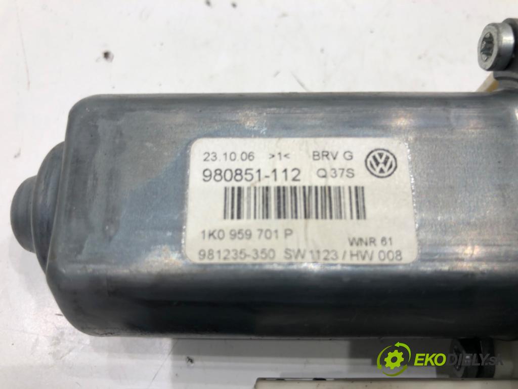 VW PASSAT B6 Variant (3C5) 2005 - 2011    1.9 TDI 77 kW [105 KM] olej napędowy 2005 - 2010  motor sťahovaní okna levý přední část 1K0959793L