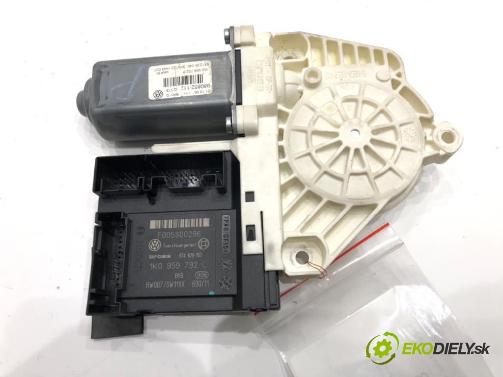 VW PASSAT B6 Variant (3C5) 2005 - 2011    1.9 TDI 77 kW [105 KM] olej napędowy 2005 - 2010  motor sťahovaní okna pravý přední část 1K0959792L 1K0959702P