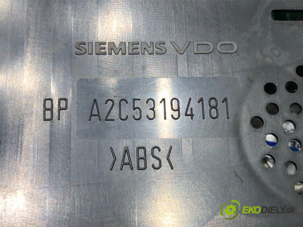 VW PASSAT B6 Variant (3C5) 2005 - 2011    1.9 TDI 77 kW [105 KM] olej napędowy 2005 - 2010  Prístrojovka A2C53194181 (Prístrojové dosky, displeje)