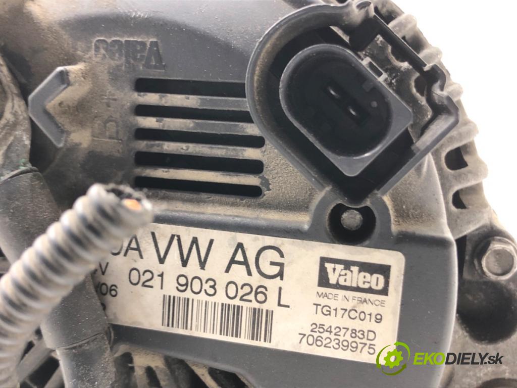 VW PASSAT B6 Variant (3C5) 2005 - 2011    1.9 TDI 77 kW [105 KM] olej napędowy 2005 - 2010  Alternátor 021903026L (Alternátory)