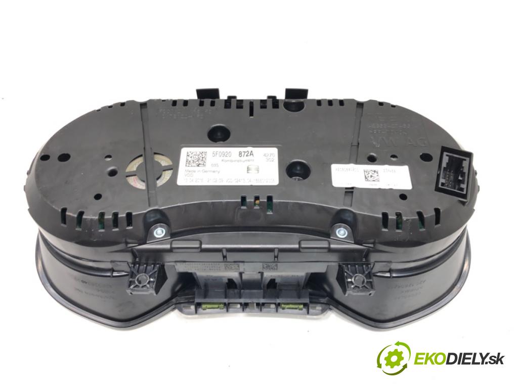 SEAT LEON (5F1) 2012 - 2022    1.6 TDI 77 kW [105 KM] olej napędowy 2012 - 2022  Prístrojovka 5F0920872A (Prístrojové dosky, displeje)