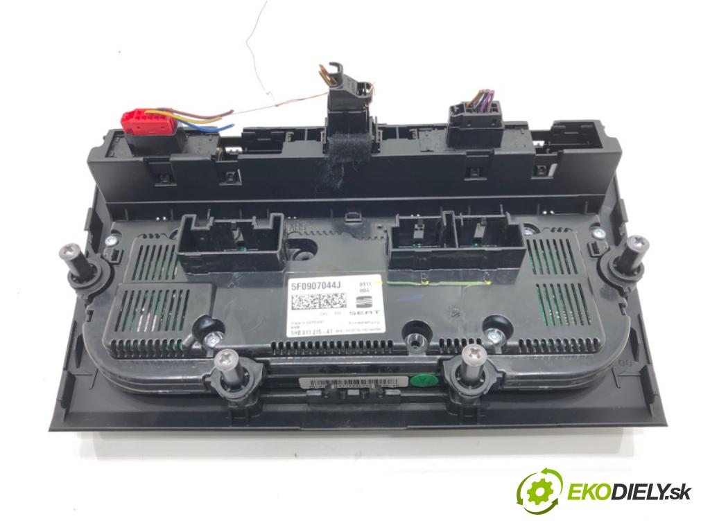 SEAT LEON (5F1) 2012 - 2022    1.6 TDI 77 kW [105 KM] olej napędowy 2012 - 2022  Panel ovládania kúrenia 5F0907044J (Prepínače, spínače, tlačidlá a ovládače kúrenia)