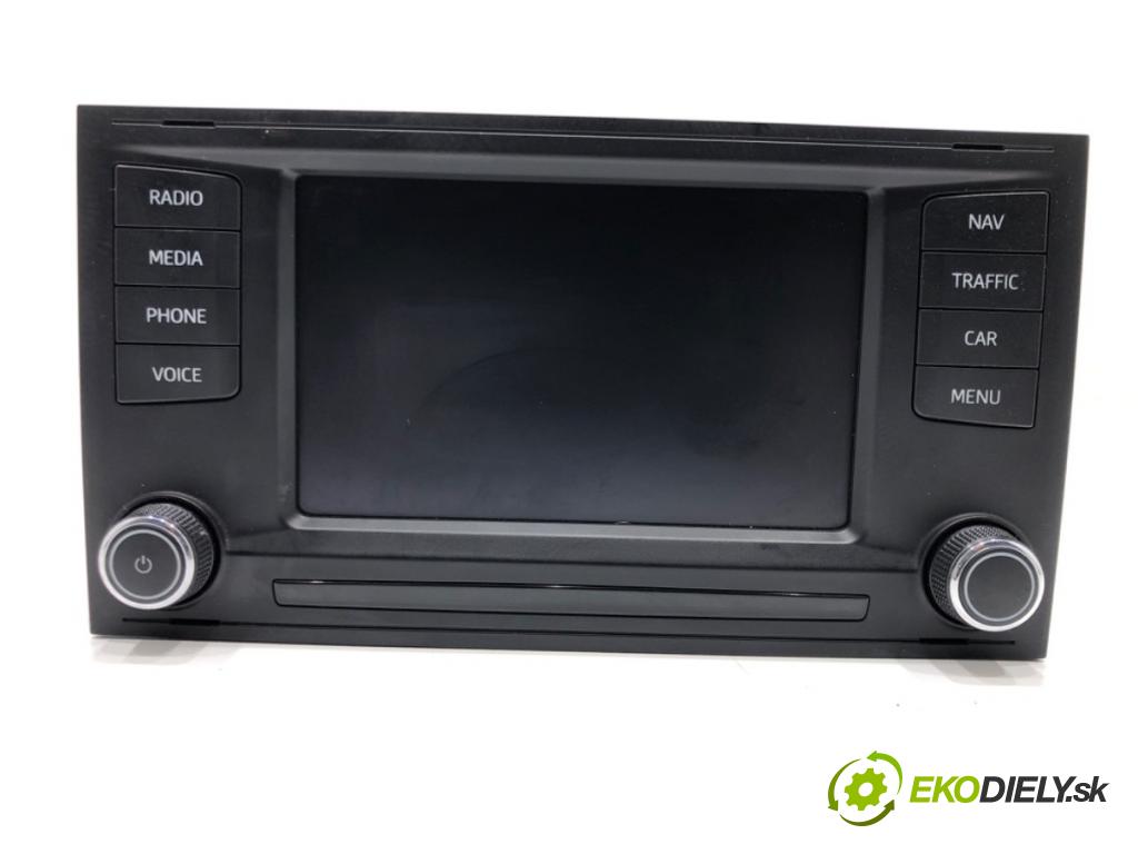 SEAT LEON (5F1) 2012 - 2022    1.6 TDI 77 kW [105 KM] olej napędowy 2012 - 2022  RADIO Navigácia 5F0919603A (Audio zariadenia)