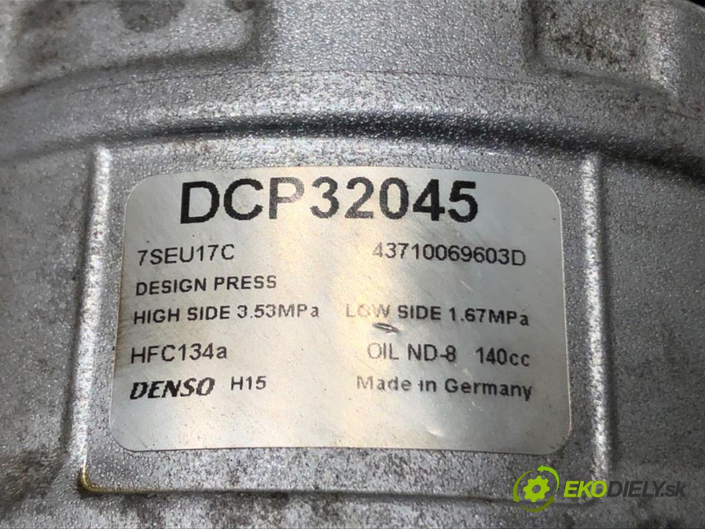 AUDI A4 B7 Avant (8ED) 2004 - 2008    2.0 TDI 125 kW [170 KM] olej napędowy 2006 - 2008  kompresor klimatizace 43710069603D (Kompresory)