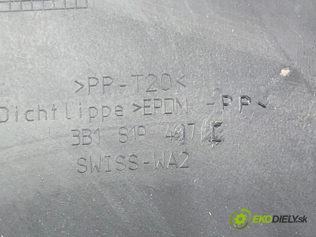 VW PASSAT B5.5 (3B3) 2000 - 2005    1.8 T 20V 110 kW [150 KM] benzyna 2000 - 2005  Torpédo, plast pod čelné okno 3B1819417C (Torpéda)