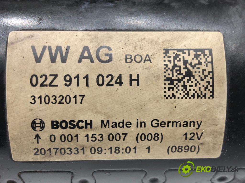 VW CADDY IV Nadwozie pełne/minivan (SAA, SAH) 2015 - 2022    2.0 TDI 55 kW [75 KM] olej napędowy 2015 - 2020  Štartér 02Z911024H 0001153007 (Štartéry)