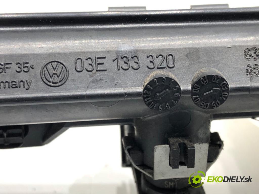 VW POLO (9N_, 9A_) 2001 - 2014    1.2 12V 47 kW [64 KM] benzyna 2001 - 2007  Lišta vstrekovacia 03E133320 (Vstrekovacie lišty)