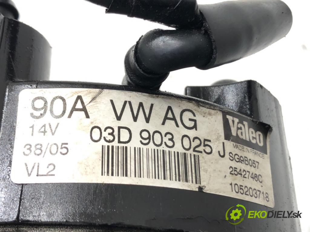 VW POLO (9N_, 9A_) 2001 - 2014    1.2 12V 47 kW [64 KM] benzyna 2001 - 2007  Alternátor 03D903025J (Alternátory)