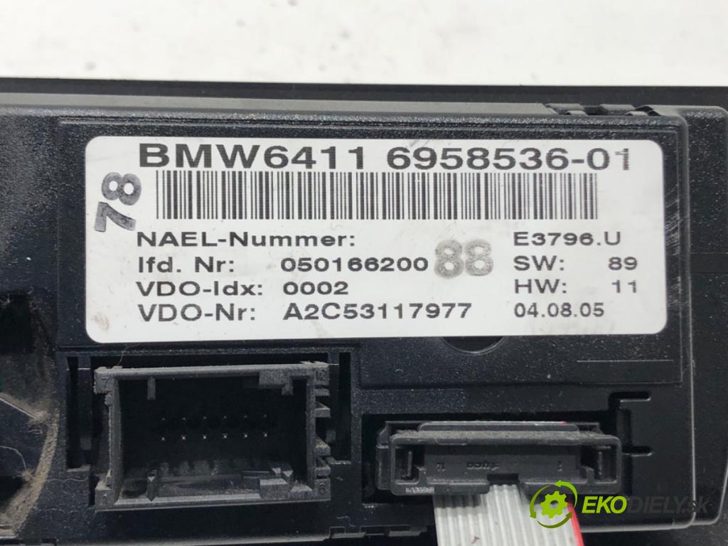 BMW 3 (E90) 2004 - 2012    320 d 120 kW [163 KM] olej napędowy 2004 - 2011  Panel ovládania kúrenia 6958536 (Prepínače, spínače, tlačidlá a ovládače kúrenia)