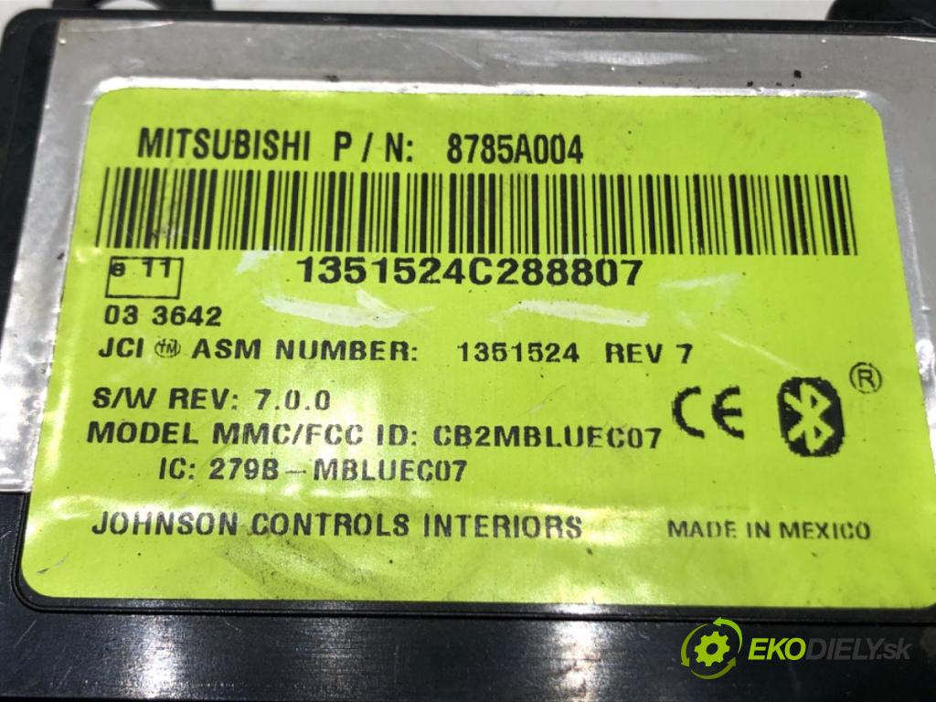 MITSUBISHI OUTLANDER II (CW_W) 2006 - 2012    2.4 4WD (CW5W) 125 kW [170 KM] benzyna 2007 - 2012  Modul BLUETOOTH 8785A004 (Ostatné)