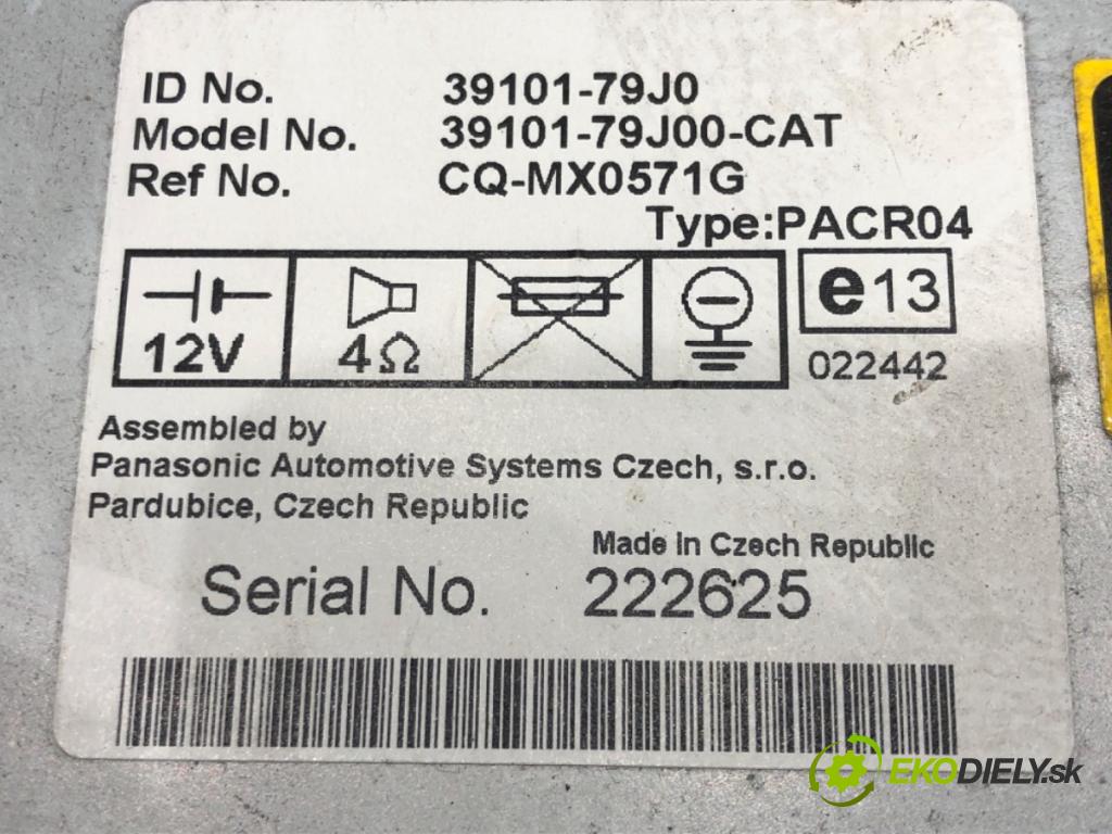 FIAT SEDICI (189_) 2006 - 2014    1.9 D Multijet 88 kW [120 KM] olej napędowy 2006 - 2011  RADIO 39101-79J0 (Audio zariadenia)