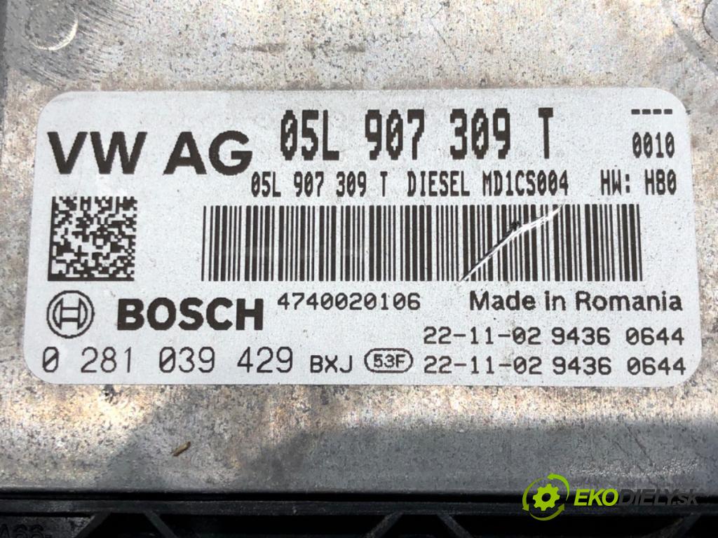 SKODA SUPERB III (3V3) 2015 - 2022    2.0 TDI 147 kW [200 KM] olej napędowy 2020 - 2022  riadiaca jednotka Motor 05L907309T (Riadiace jednotky)