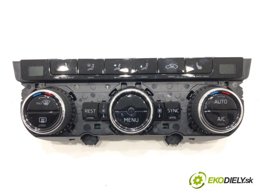 SKODA SUPERB III (3V3) 2015 - 2022    2.0 TDI 147 kW [200 KM] olej napędowy 2020 - 2022  Panel ovládania kúrenia 3V0907044FK (Prepínače, spínače, tlačidlá a ovládače kúrenia)
