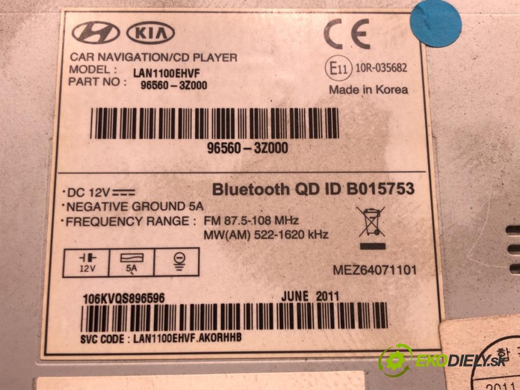 HYUNDAI i40 I Kombi Van (VF) 2011 - 2022    1.7 CRDI 85 kW [116 KM] olej napędowy 2015 - 2022  RADIO 96560-3Z000 (Audio zariadenia)