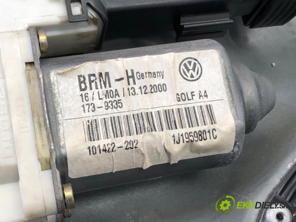 VW GOLF IV (1J1) 1997 - 2008    1.9 TDI 74 kW [101 KM] olej napędowy 2000 - 2005  mechanismus okna levý přední část 1J1959801C