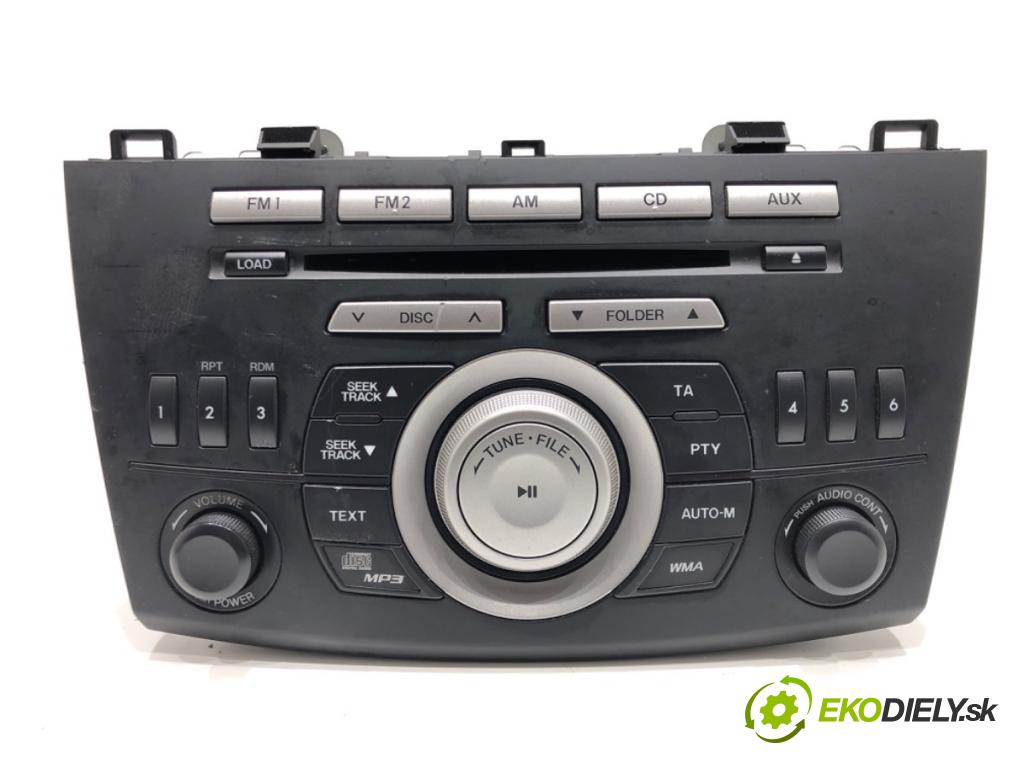 MAZDA 3 (BL) 2008 - 2014    1.6 MZR (BL14) 77 kW [105 KM] benzyna 2008 - 2014  RADIO 14799926 (Audio zariadenia)