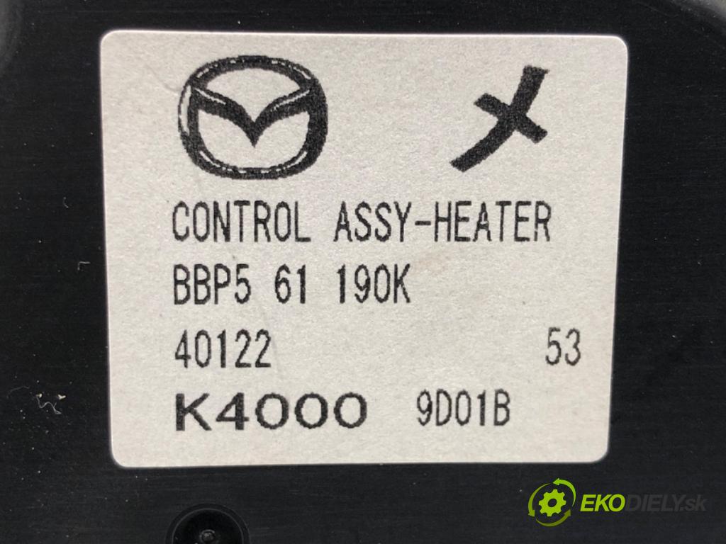 MAZDA 3 (BL) 2008 - 2014    1.6 MZR (BL14) 77 kW [105 KM] benzyna 2008 - 2014  Panel ovládania kúrenia BBP561190K (Prepínače, spínače, tlačidlá a ovládače kúrenia)