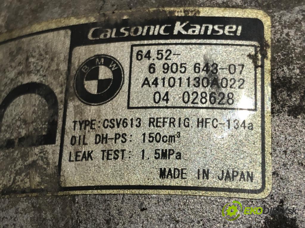 BMW X3 (E83) 2003 - 2011    2.0 d 110 kW [150 KM] olej napędowy 2004 - 2007  kompresor klimatizace 6905643 (Kompresory)