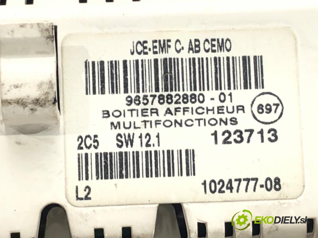 CITROEN C4 I (LC_) 2004 - 2014    1.6 HDi 80 kW [109 KM] olej napędowy 2004 - 2011  Dislpej 9657882880 (Prístrojové dosky, displeje)