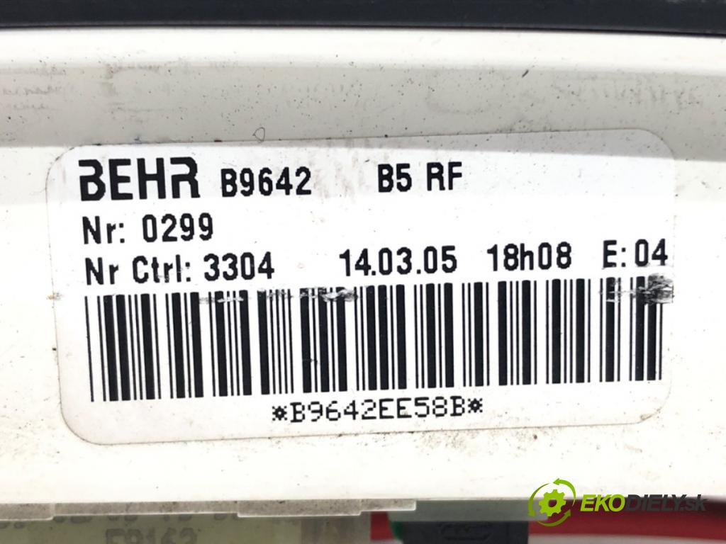 CITROEN C4 I (LC_) 2004 - 2014    1.6 HDi 80 kW [109 KM] olej napędowy 2004 - 2011  Panel ovládania kúrenia B9642 (Prepínače, spínače, tlačidlá a ovládače kúrenia)