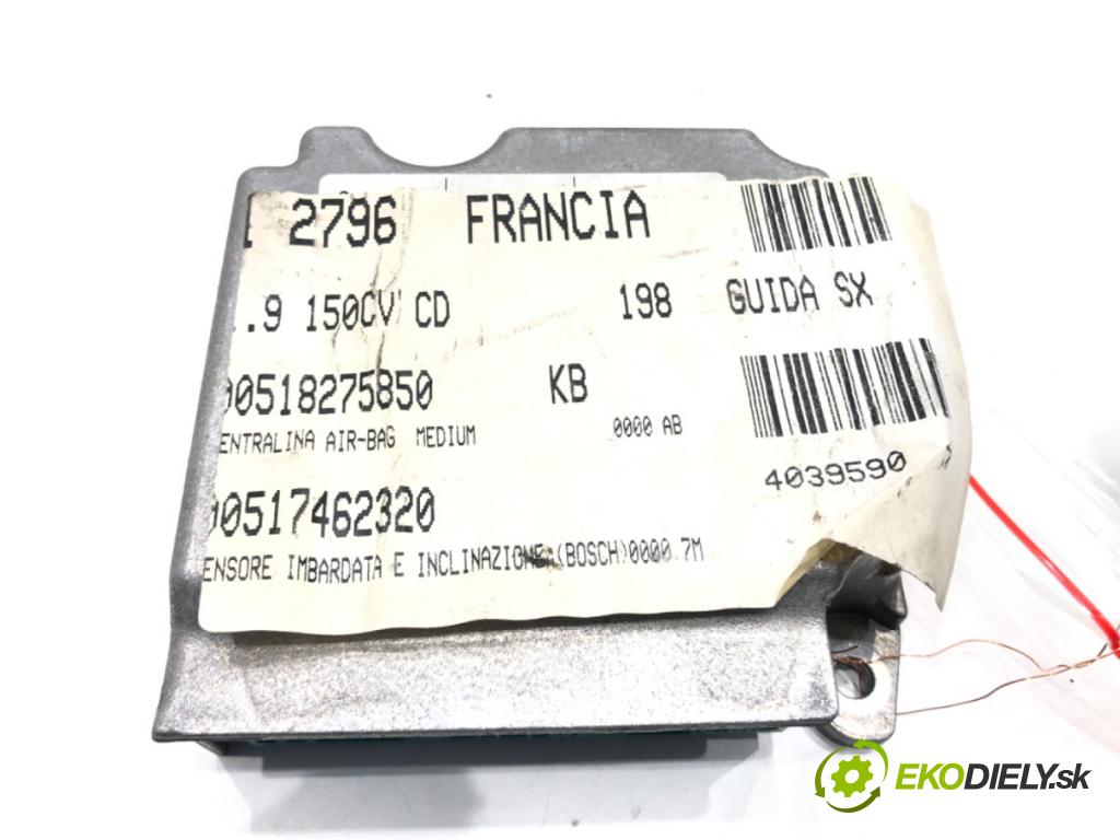 FIAT BRAVO II (198_) 2006 - 2022    1.9 D Multijet (198AXC1B) 110 kW [150 KM] olej napędowy 2007 - 2014  senzor airbag 518275850 (Snímače)